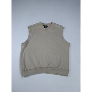Nike Sweater Vest Mens XL Beige‎ Golf Athleisure Athletic Sportswear Pullover